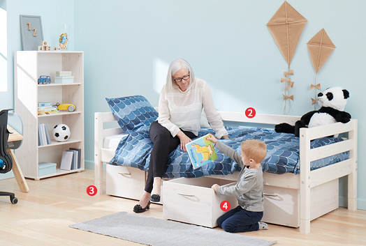 不同年龄段的丹麦儿童家具品牌的儿童床选多大尺寸？